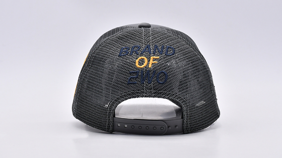 58CM Busa Trucker Topi Bordir Plastik Kembali Gesper Mesh Dapat Disesuaikan Topi Olahraga Truk