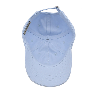 Topi Bisbol Putih Polos Dapat Disesuaikan 6 Panel 56cm Bahan Umum