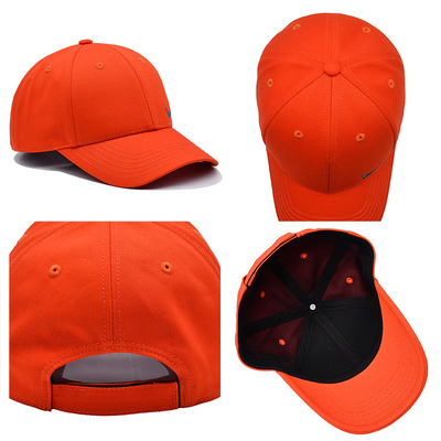 Topi Bisbol Kasual Unisex Velcro Gesper Belakang Kerai Melengkung 6 Panel Dahi Topi Musim Panas