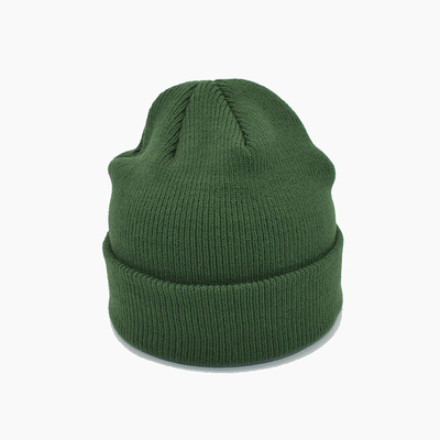 Topi Knit Beanie Bordir Logo Kustom 100% Acrylic Beanie Cap 58CM