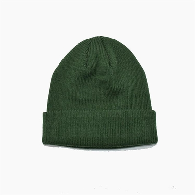 Topi Beanie Rajut Hijau Unik OEM Dengan Pola Bordir