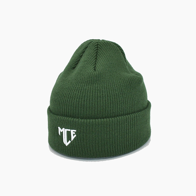 Topi Beanie Rajut Hijau Unik OEM Dengan Pola Bordir