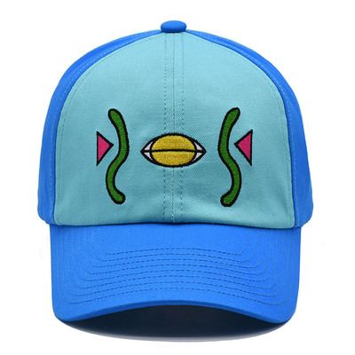 Olahraga Pria 6 Panel Topi Bisbol Bordir Visor Melengkung 60cm
