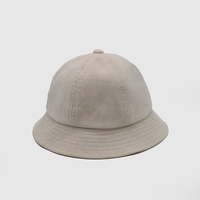 Mode Terbaru Harian Kartun Bordir Kapas Topi Nelayan Outdoor Sun Protection Beige Corduroy Bucket Hat