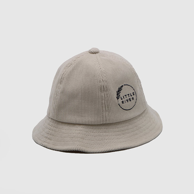 Mode Terbaru Harian Kartun Bordir Kapas Topi Nelayan Outdoor Sun Protection Beige Corduroy Bucket Hat