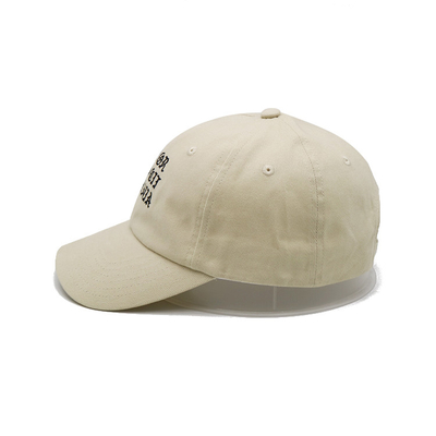 Topi Bisbol 6 Panel Putih Modis Dengan Penutupan Tali Yang Dapat Diatur