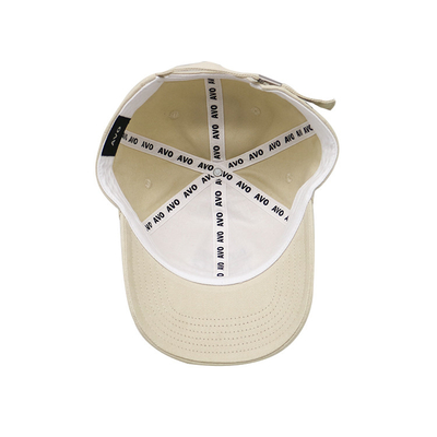 Topi Bisbol 6 Panel Putih Modis Dengan Penutupan Tali Yang Dapat Diatur