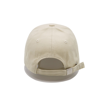Topi Bisbol 6 Panel Putih Modis Dengan Penutupan Tali Yang Dapat Diatur