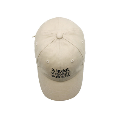 Topi Bisbol 6 Panel Putih Modis Dengan Penutupan Tali Yang Dapat Diatur