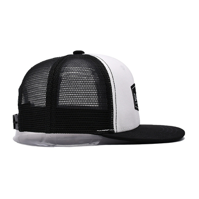 Pinggiran Datar 2 Kancing Mesh Cap Trucker Cap Trendy Stylish Snapback Topi Mesh Kembali untuk Pria Wanita