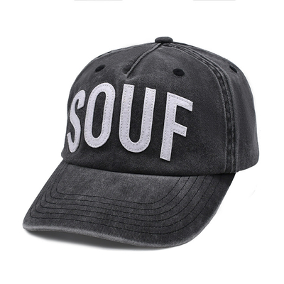 Topi Baseball Terstruktur dengan Patch Aplique Curve Peak untuk Desain Logo Kustom Anda 5 Panel Baseball Cap