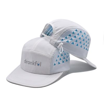 5 Panel Camper Hat Sports Mesh Pita Penahan Keringat Laser Mata Ikan Disesuaikan