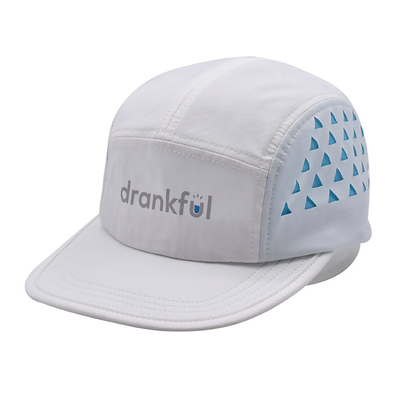 5 Panel Camper Hat Sports Mesh Pita Penahan Keringat Laser Mata Ikan Disesuaikan