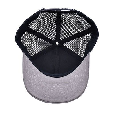 Topi Trucker Depan-Katun yang Dapat Disesuaikan dengan Patch Lether Kustom Pita Penahan Keringat