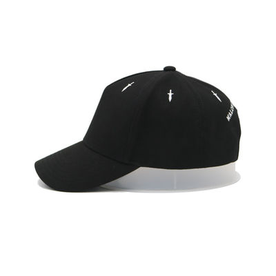 Hitam Customized Ayah Topi Dewasa Golf Pria 6 Panel Olahraga Casual Baseball Cap