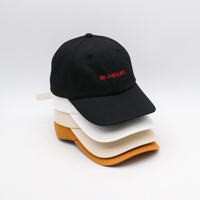 Visor melengkung topi bisbol bordir musim penuh terstruktur tidak terstruktur