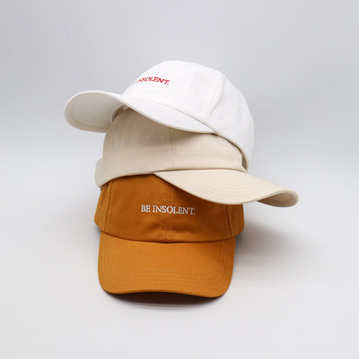 Visor melengkung topi bisbol bordir musim penuh terstruktur tidak terstruktur