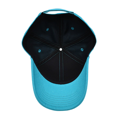 Topi Baseball Custom Brodered Dengan Penutupan Flat Curved Metal Plastic Snap