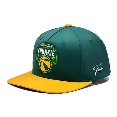 Visor melengkung 5 Panel Baseball Cap dengan jahitan diperkuat dan visor melengkung
