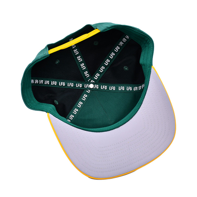 Visor melengkung 5 Panel Baseball Cap dengan jahitan diperkuat dan visor melengkung