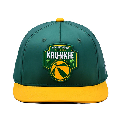 Visor melengkung 5 Panel Baseball Cap dengan jahitan diperkuat dan visor melengkung