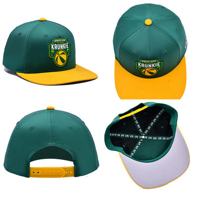 Visor melengkung 5 Panel Baseball Cap dengan jahitan diperkuat dan visor melengkung