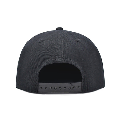 Custom 6 Panel Hitam Akrilik Tutup Kembali Flex Fit Gorras Cap bordir sublimasi Logo Underbrim Hip Hop Snapback cap