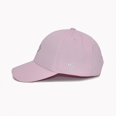 6 Eyelets 6 Panel Baseball Cap Dengan Panel Depan Konstruksi Warna Pink