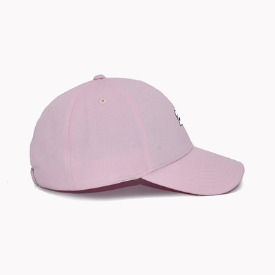 6 Eyelets 6 Panel Baseball Cap Dengan Panel Depan Konstruksi Warna Pink