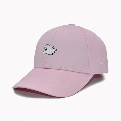 6 Eyelets 6 Panel Baseball Cap Dengan Panel Depan Konstruksi Warna Pink