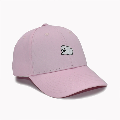 6 Eyelets 6 Panel Baseball Cap Dengan Panel Depan Konstruksi Warna Pink