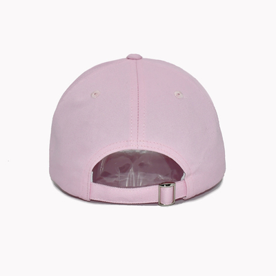 6 Eyelets 6 Panel Baseball Cap Dengan Panel Depan Konstruksi Warna Pink