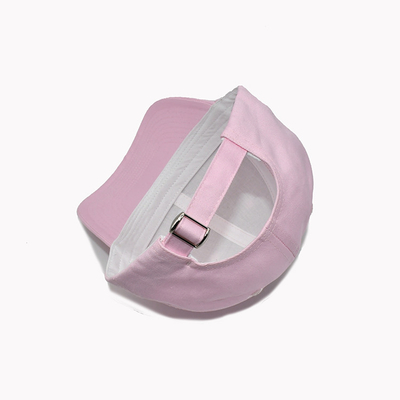 6 Eyelets 6 Panel Baseball Cap Dengan Panel Depan Konstruksi Warna Pink