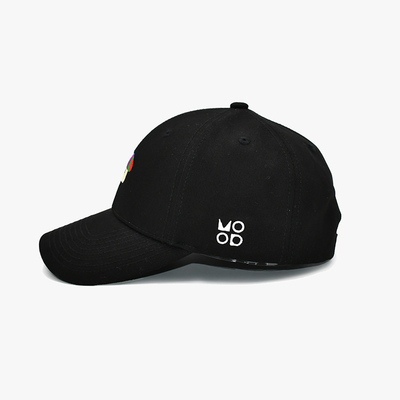 Cotton Sweatband 6 Panel Baseball Cap Dengan Visor melengkung 6 Eyelets Embroidery Cutie Logo