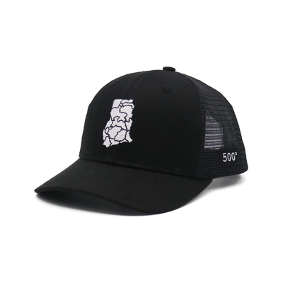 Bordir Trucker Mesh Cap 6 Panel Bergaya Pre melengkung tepi