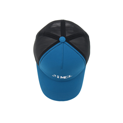 Musim Panas 5 Panel Trucker Cap Dengan Custom Logo Bordir Perjalanan Olahraga Baseball Cap Mesh Pria Biasa Blank