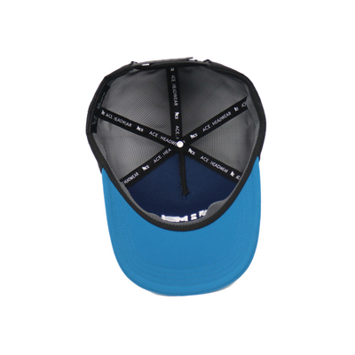 Musim Panas 5 Panel Trucker Cap Dengan Custom Logo Bordir Perjalanan Olahraga Baseball Cap Mesh Pria Biasa Blank