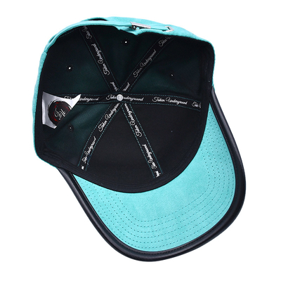 2 Eyelets Curve Peak Style 6 Panel Baseball Cap Dengan Inner Tape Screen Printing Logo