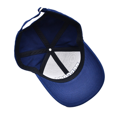 Custom Kualitas Tinggi 6 Panel Baseball Hat Dengan Logo bordir datar Berpasangan Warna Kain