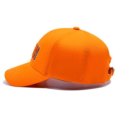 Middle Crown 6 Panel Baseball Cap Customisable Embellishment Logo bordir 3D