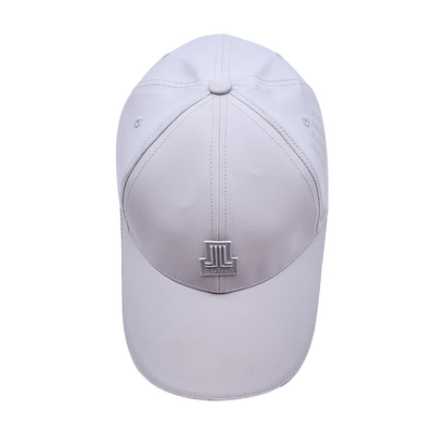 Disesuaikan 6 Panel Baseball Cap Curve Peak Style Karet Patch Logo
