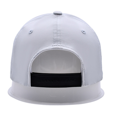 Disesuaikan 6 Panel Baseball Cap Curve Peak Style Karet Patch Logo
