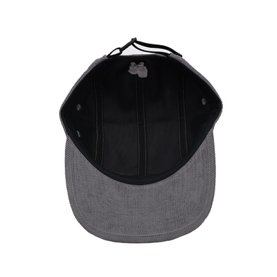 Sports Mesh Sweatband 5 Panel Hat Di Bahan Katun / Nylon / Polyester Kain Corduroy Disesuaikan