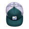 Custom 5 Panel Flat Brim Mesh Trucker Hat, Bordir Label Woven Logo Foam Trucker Caps