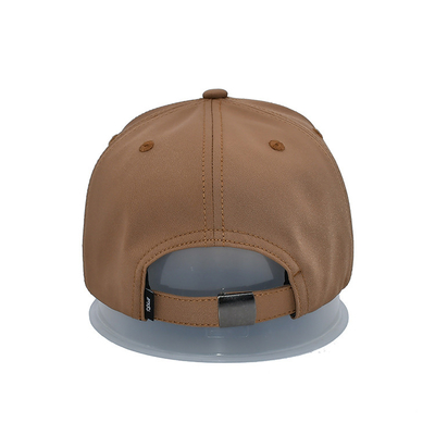 Sepatu Baseball Cap Bergaya Enam Panel Dengan Visor melengkung Dan Kain-Mencocokkan jahitan Polyester Dan Logo bordir handuk