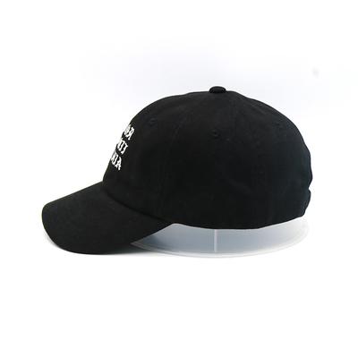 Cap Baseball 6 panel kapas yang dapat disesuaikan dan tahan lama dengan logo bordir khusus dan penutupan punggung logam