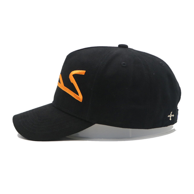 Disesuaikan 5 Panel Baseball Cap Dengan Logo 3D bordir Dan Cocok Kain Warna jahitan