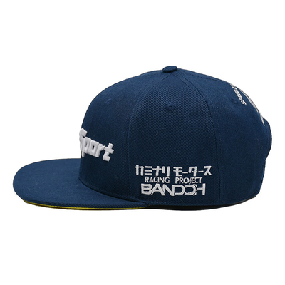 Topi Snapback Bordir Cotton Flat Bill Gorras 3D Untuk Pria
