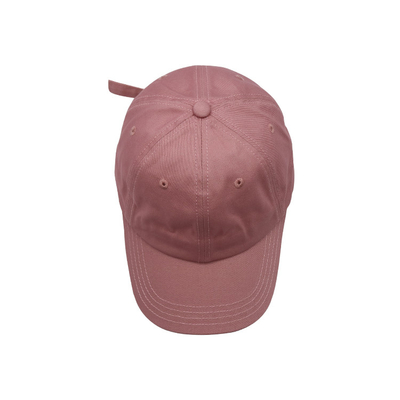 Klasik 6 Panel Kap Baseball Katun Curved Visor Penyesuaian Penutupan / Sweatband