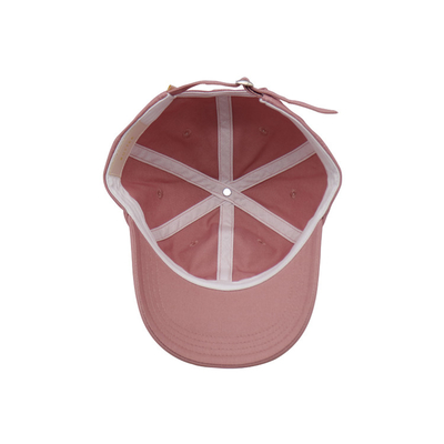 Klasik 6 Panel Kap Baseball Katun Curved Visor Penyesuaian Penutupan / Sweatband